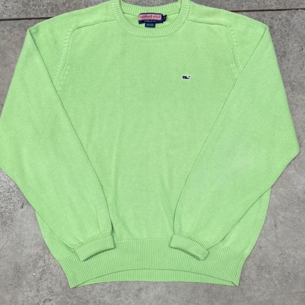 Vineyard Vines Green Men's Textured Knitted Sweater Sz Medium